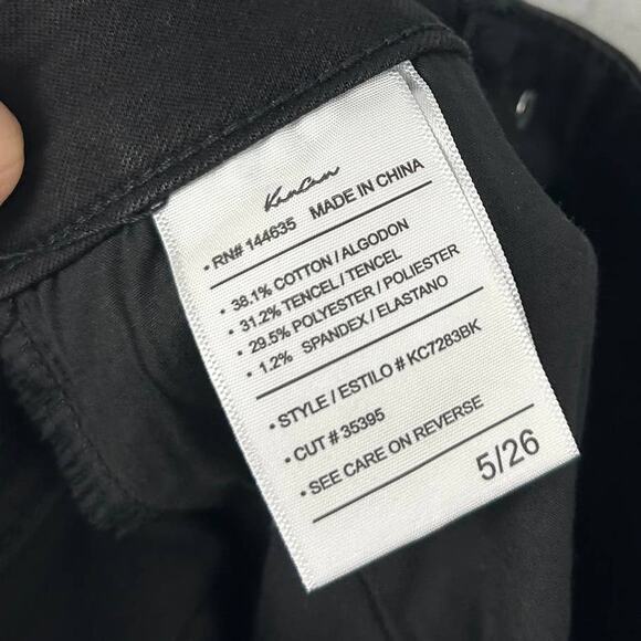 Kancan High Waisted Step Hem Distressed Skinny Jeans Black Sz 5/26 NEW - Picture 11 of 11